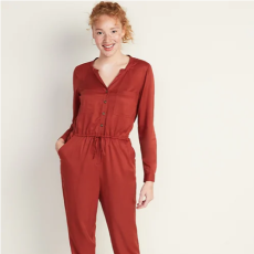 Waist-Defined Utility Jumpsuit for Women