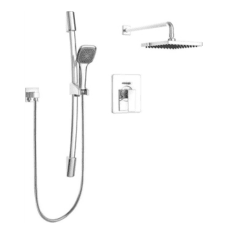 Essential Style Hand Shower Rail Kit Diverter-Quadrato