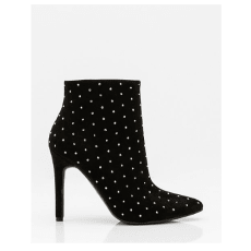 Jewel Embellished Pointy Toe Ankle Boot