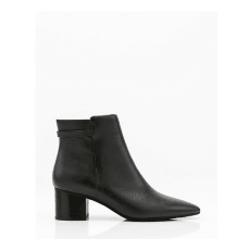 Leather Pointy Toe Ankle Boot