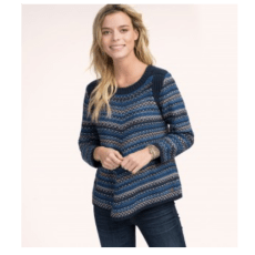 Blue Chevron Stripes Chelsie Sweater