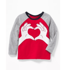 Valentine-Graphic Raglan Tee for Toddler Boys