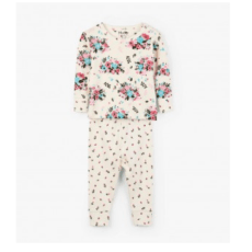 Floral Hedgehogs Organic Cotton Baby Pajama Set
