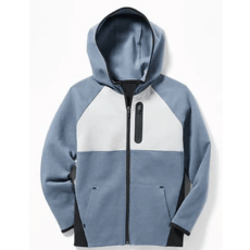 Dynamic Fleece 4-Way-Stretch Color-Block Zip Hoodie for Boys