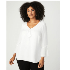 Bell Sleeve Chiffon Blouse