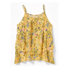 Tiered Floral-Print Swing Cami for Girls