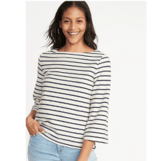 Textured Boat-Neck Top for Women