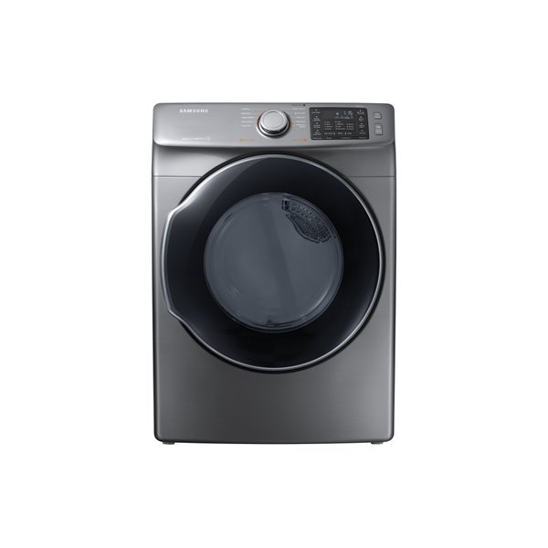 Samsung 7.5 cu ft. Stackable Front-Load Electric Steam Dryer (Platinum Gray) ENERGY STAR