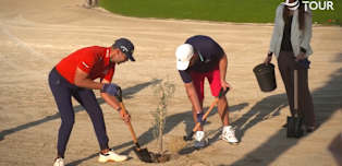 Erik van Rooyen helps showcase sustainability efforts at Dubai Desert Classic