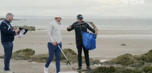 Genesis Scottish Open - Gallacher joins OCEANTEE for beach clean