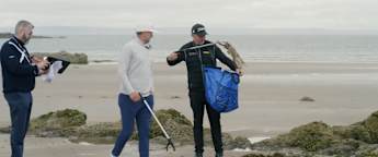 Genesis Scottish Open - Gallacher joins OCEANTEE for beach clean