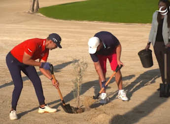 Erik van Rooyen helps showcase sustainability efforts at Dubai Desert Classic
