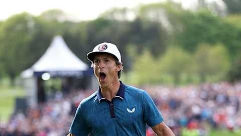 Olesen celebrates his winning putt