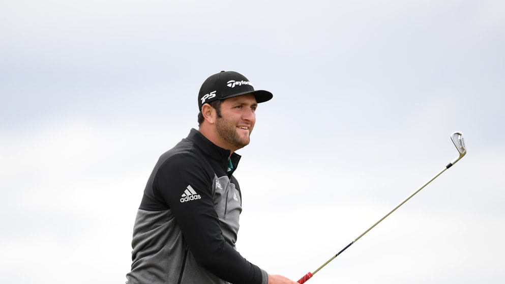 Jon Rham during a practice round ahead of the Dubai Duty Free Irish Open