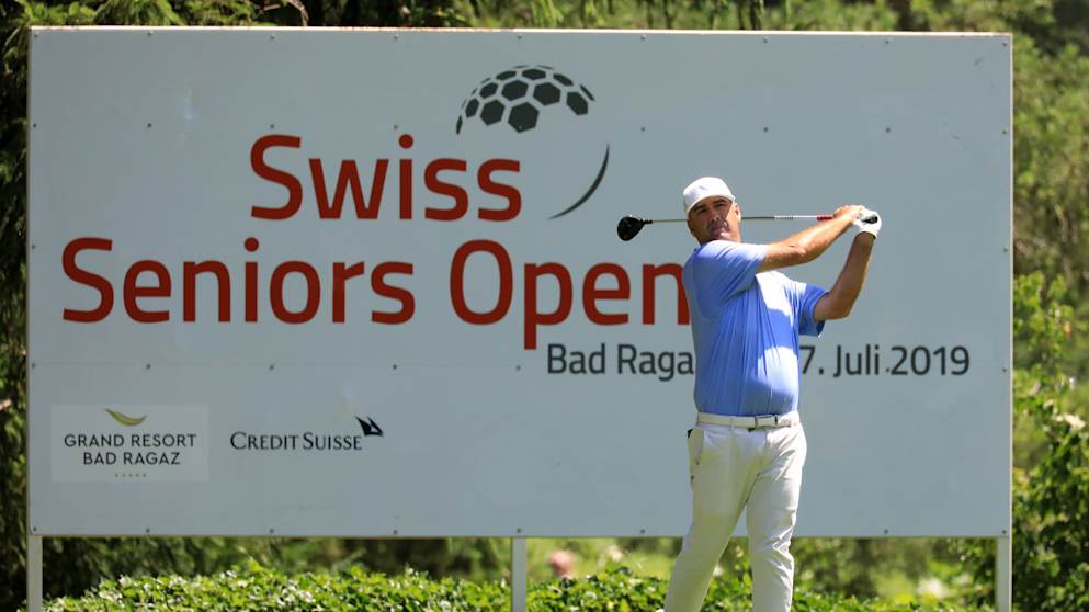 Clark Dennis during the first round of the Swiss Seniors Open