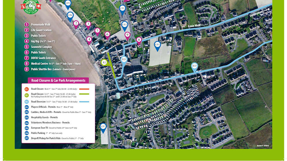 2019 Dubai Duty Free Irish Open Map