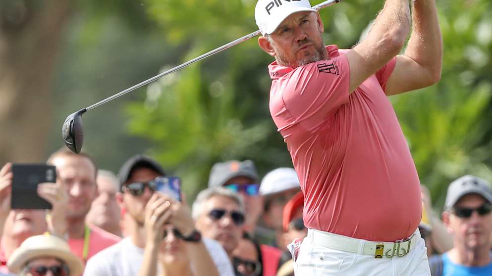 Lee Westwood at the Omega Dubai Desert Classic