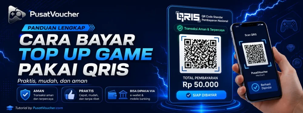 Cara Bayar Top Up Game Pakai QRIS di PusatVoucher