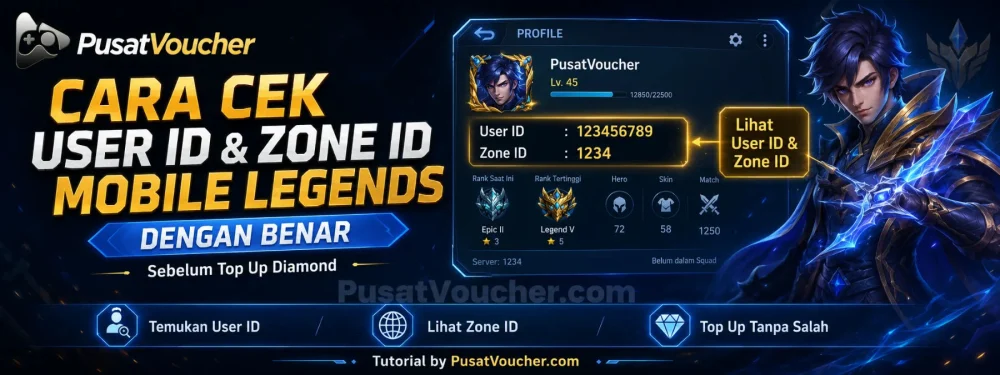 Cara Cek User ID dan Zone ID Mobile Legends dengan Benar