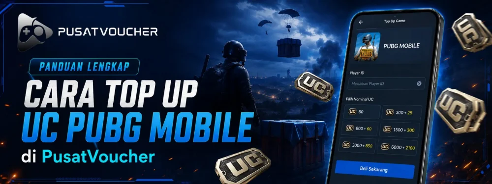 Cara Top Up UC PUBG Mobile di PusatVoucher