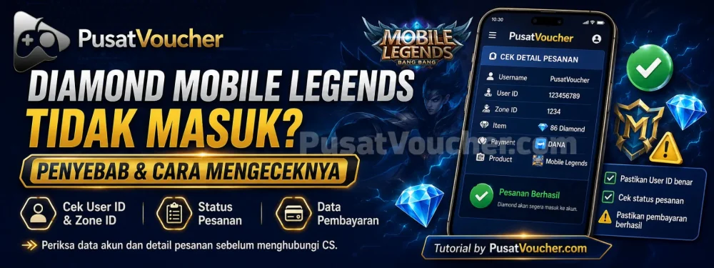 Penyebab Diamond Mobile Legends Tidak Masuk dan Cara Mengeceknya