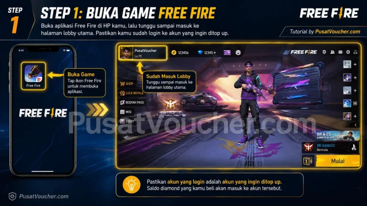 Step 1 : Buka Game Free Fire