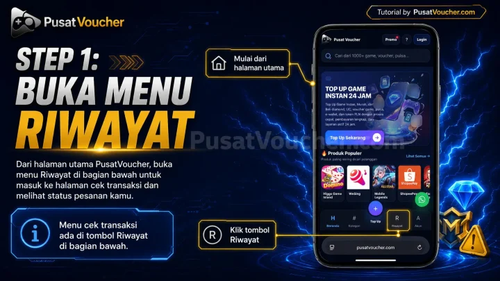 Step 1: Buka Halaman Cek Transaksi