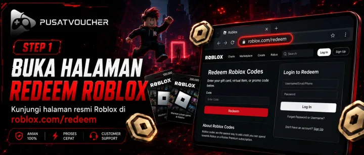 Buka Halaman Redeem Roblox