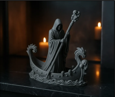 3D Printed Charon made from Matte Black PLA - Buy online in India