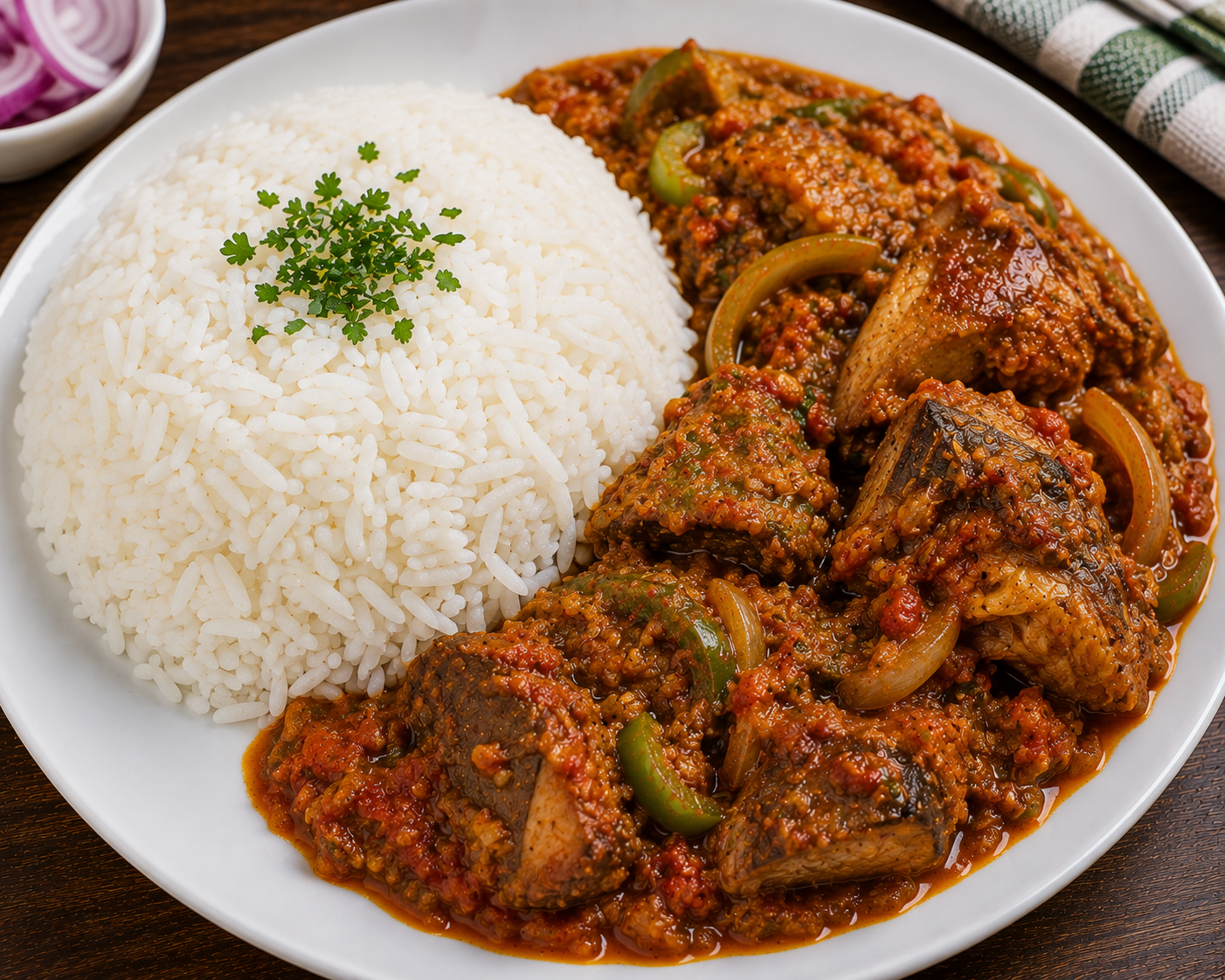 White Rice and Ayamse