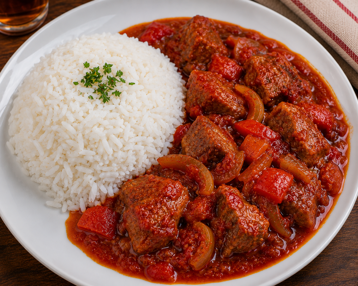 White Rice and Stew