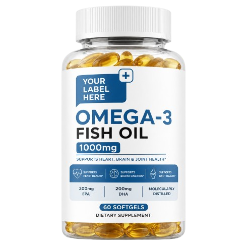 Omega-3 Fish Oil (1000mg, 60 softgels)