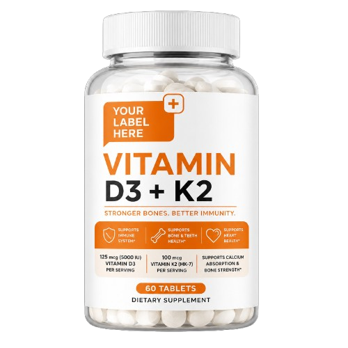 Vitamin D3 + K2 (60 tablets)