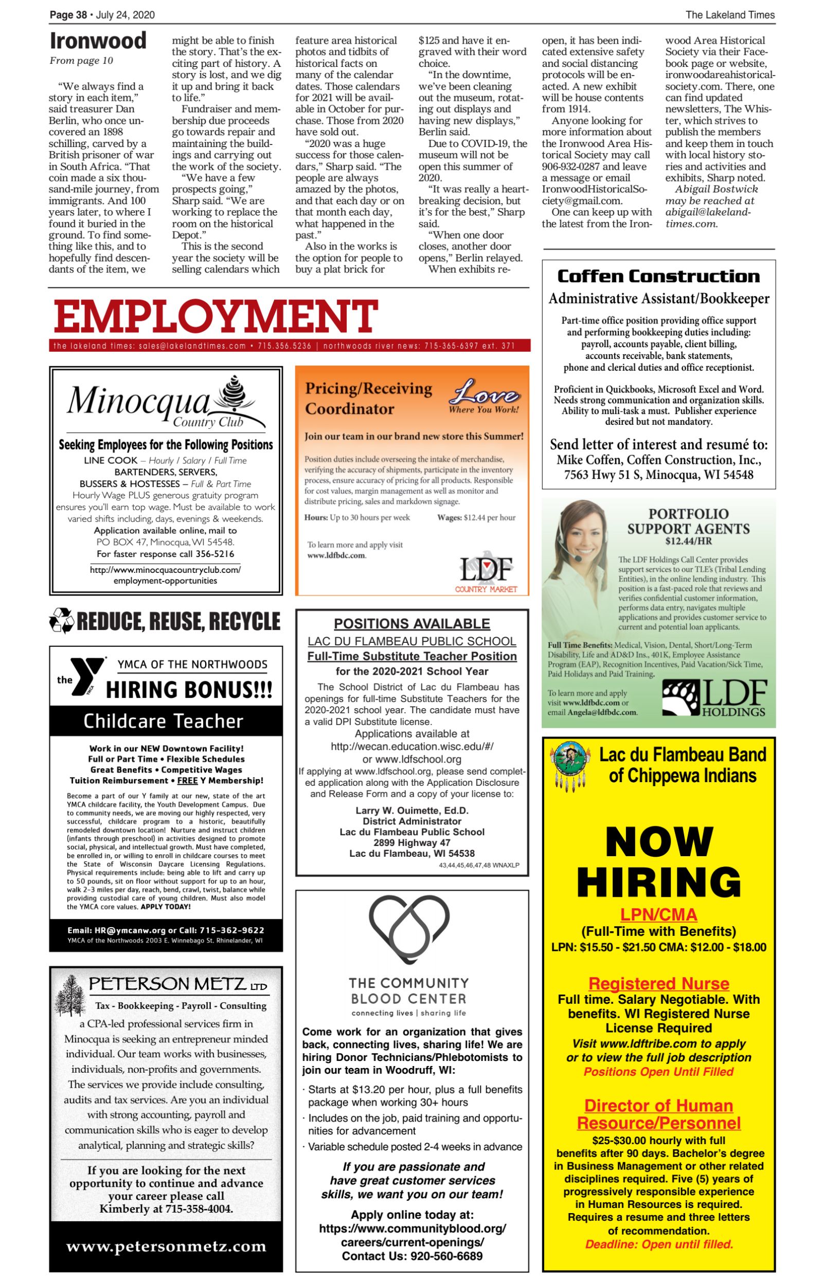 July 24 2020 The Lakeland Times