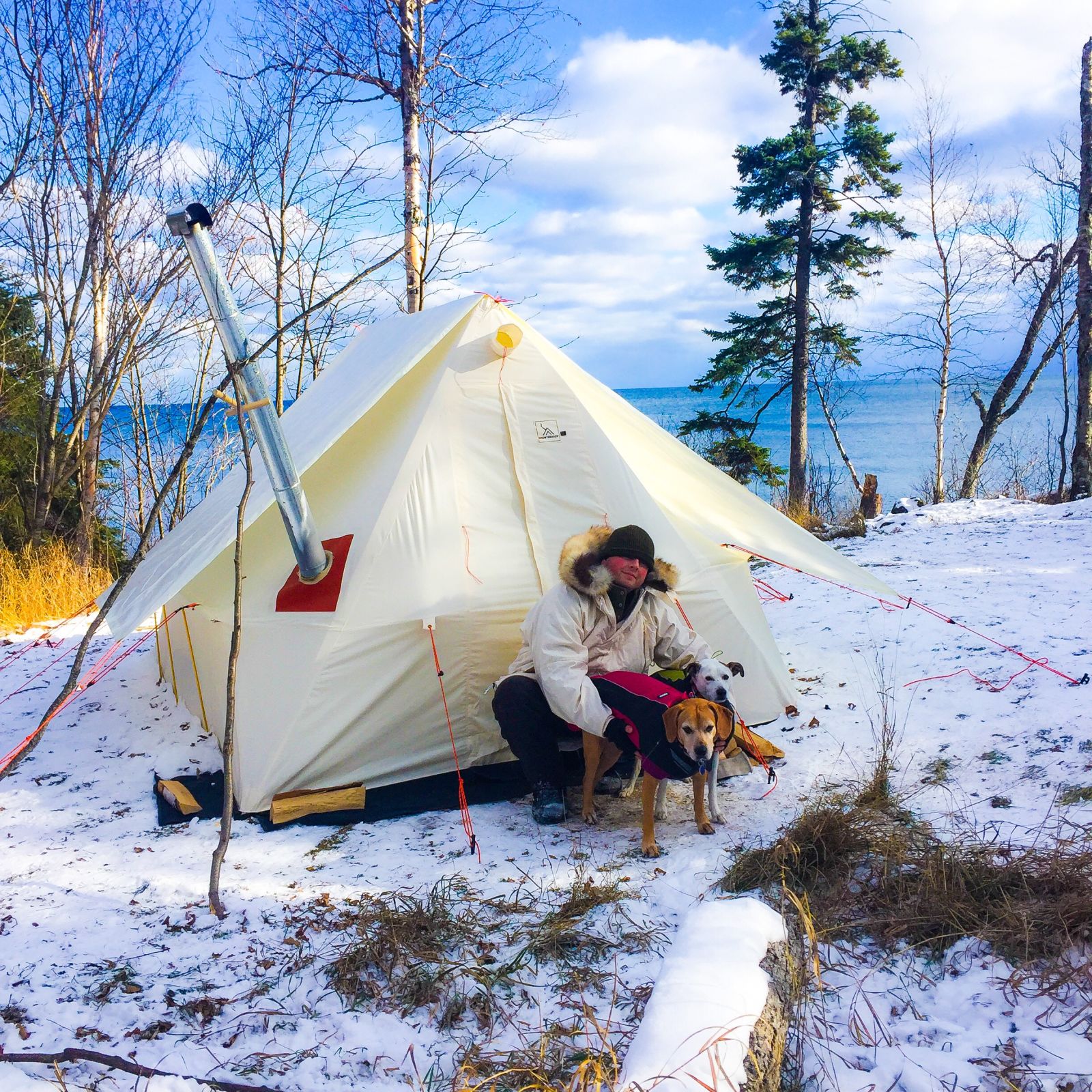 Wood Stove Pipe Support, Snowtrekker Canvas Tents