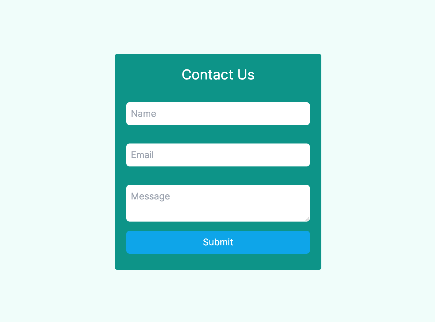 SendGrid Contact Form