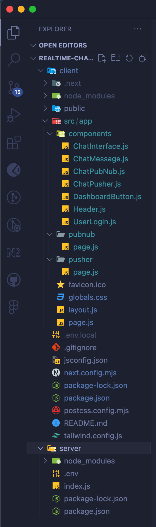 Realtime Chat App Folder Structure