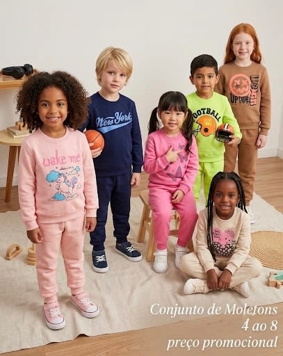 Conjunto Moletom Infantil 4 ao 8