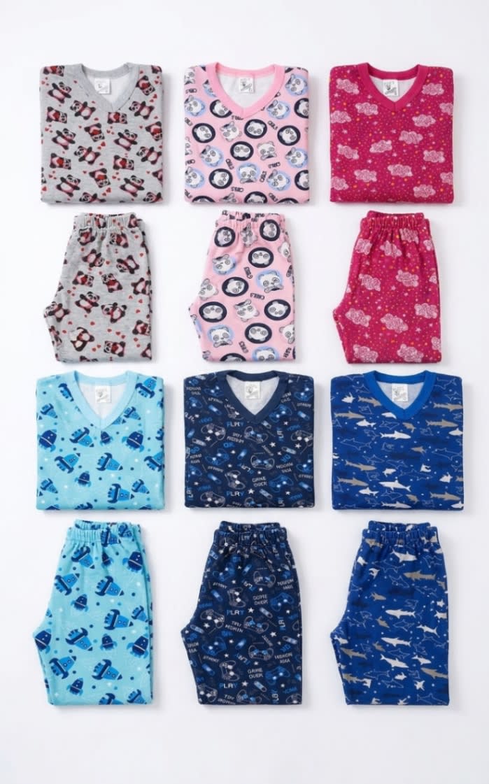 Pijama Malha Infantil Mafessoni 1 ao 3