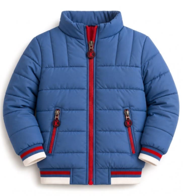 Jaqueta Avulsa Infantil Masculina Puffer Premium Kiko e Kika com Capuz Tam 6