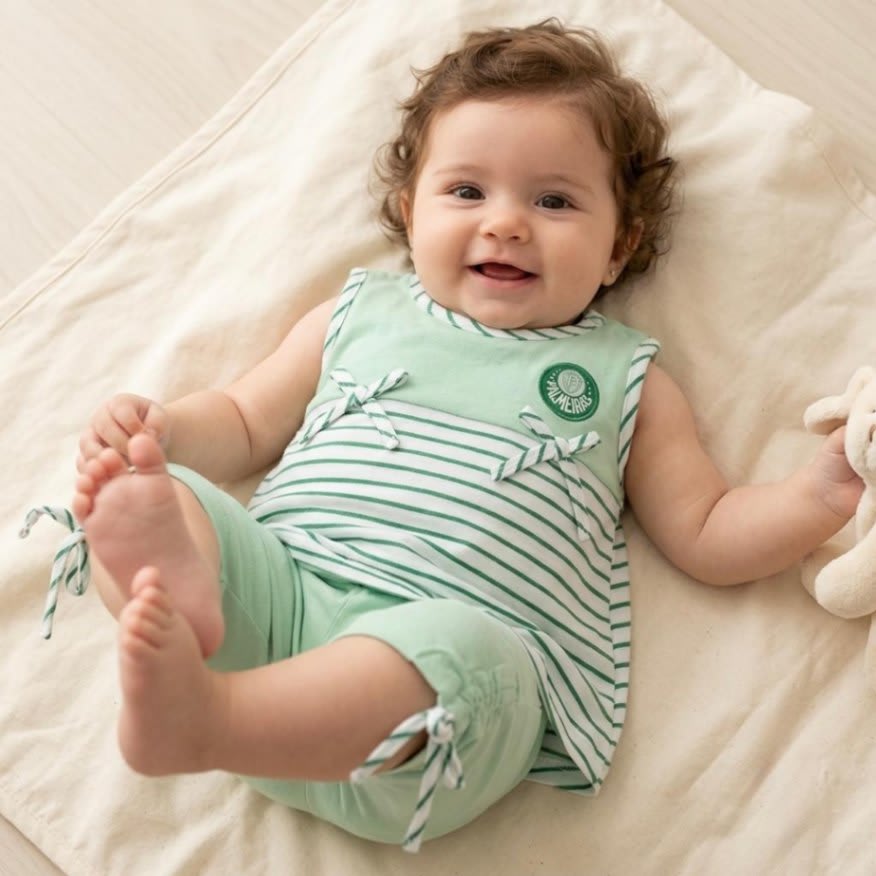 Conjunto Bata e Legging Menina Palmeiras Tamanho M - Revedor