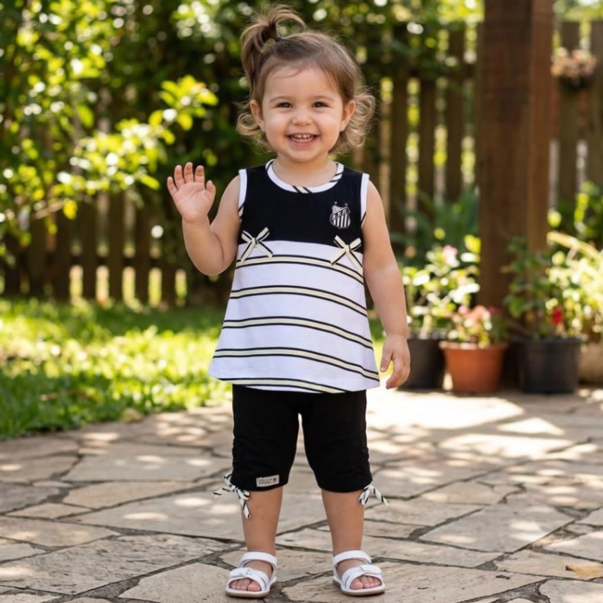 Conjunto Bata e Legging Menina Santos do 1 ao 3 - Revedor