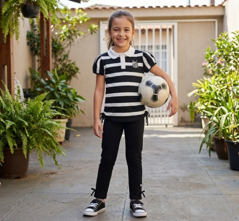 Conjunto Blusa e Legging do Santos Feminino Tamanho 8 - Revedor