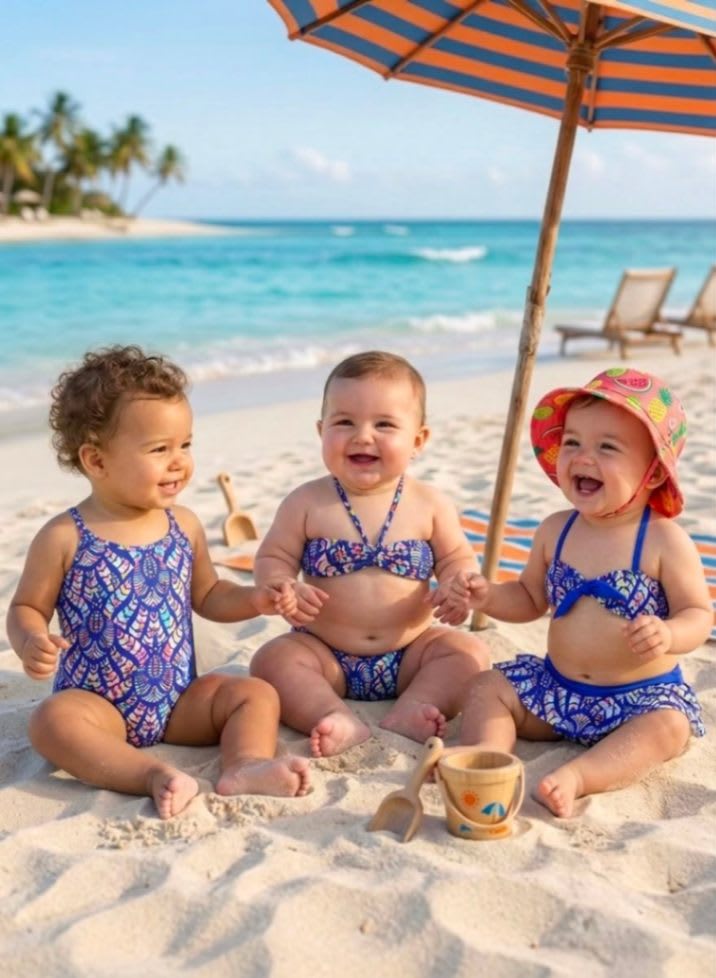 Biquíni Bebê 2 Peças ou Maiô Regata Estampado Infantil UV 50+ Praia Piscina