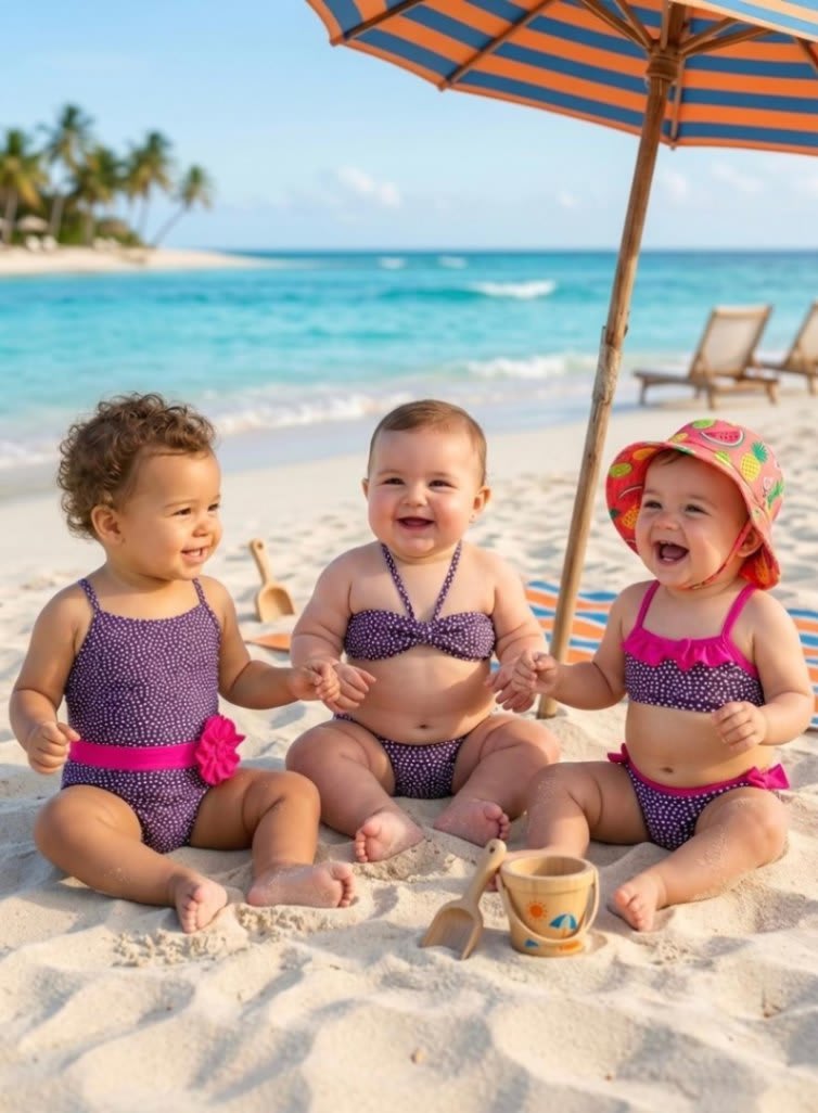  Biquíni Bebê 2 Peças ou Maiô Regata Poá Infantil UV 50+ Praia Piscina