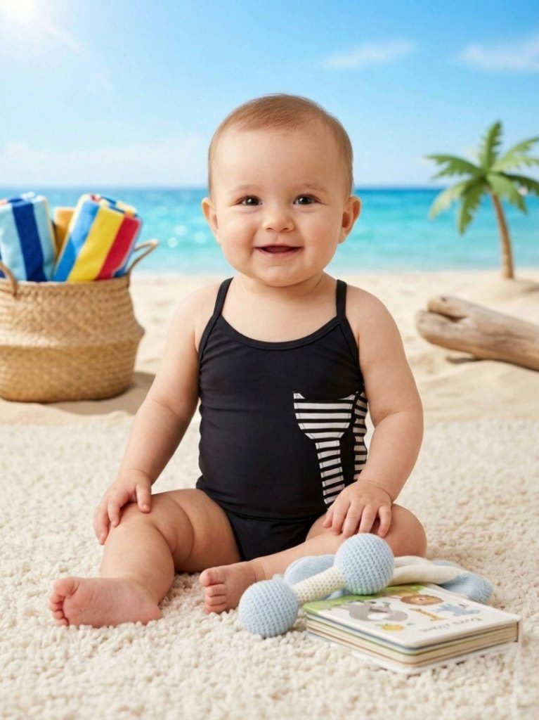  Maiô Regata Gatinha Infantil UV 50+ Praia Piscina