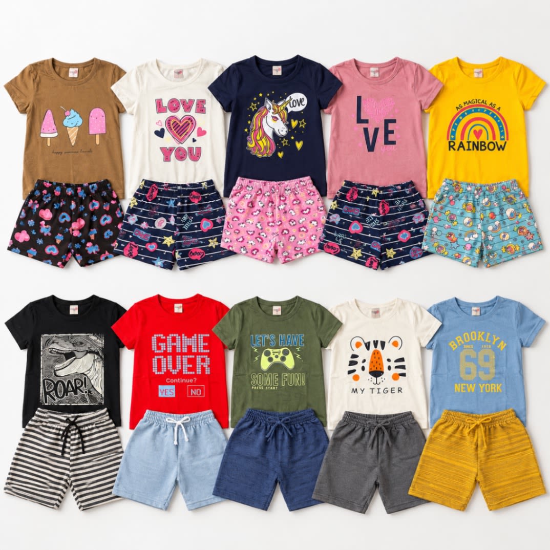 Conjunto Infantil Verão 1 ao 3