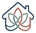 Home and leaf mark logo