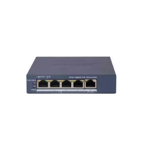 SWITCH ADMINIS 4 POE ALL 1000M (1G) + 1 UP RJ45 GIGABITE - 45W - BAJO CONSUMO