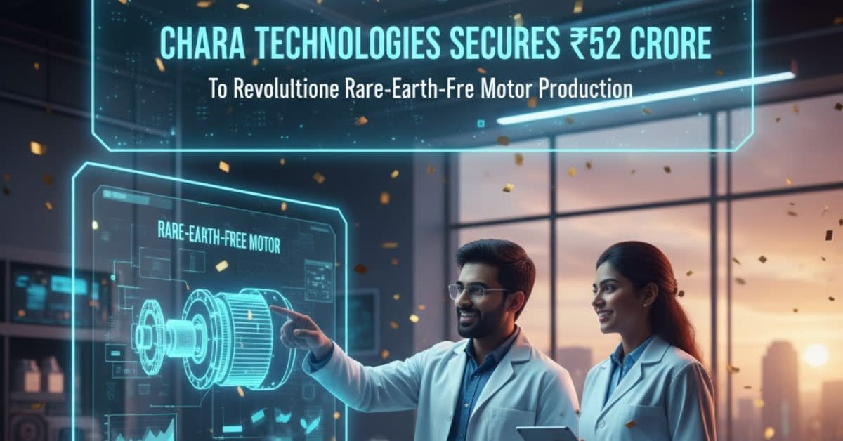 Chara Technologies Raises 52 Crore to Build Rare Earth-Free Electric Motors